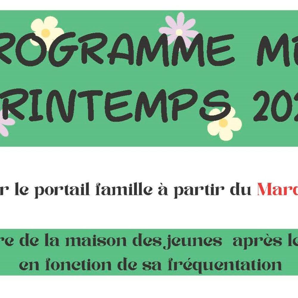 Programme MDJ Printemps 2023