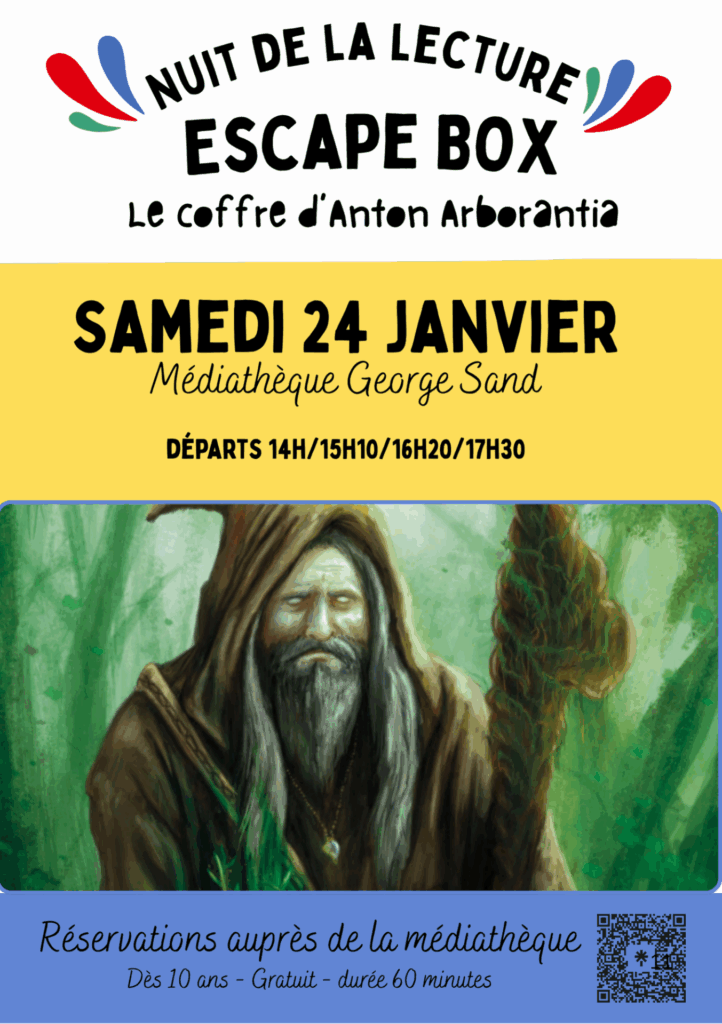 Nuit de la lecture - Escape Box - Le coffre D'Anton Arborantia
Samedi 24 janvier 2026, divers horaires