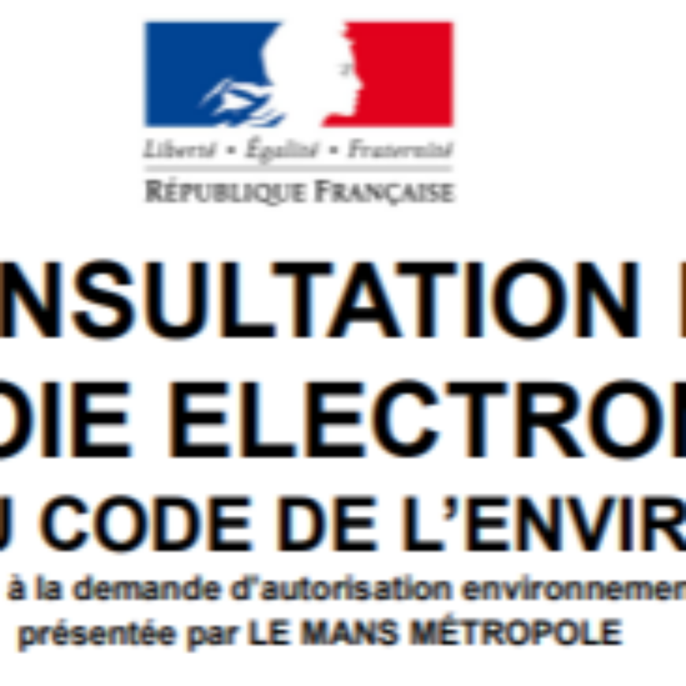 Avis de consultation du public par voie électronique