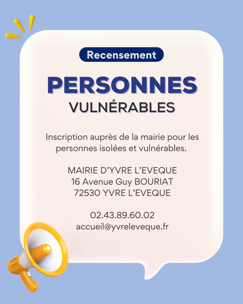 Image illustrant les informations quant au recensement des personnes vulnérables